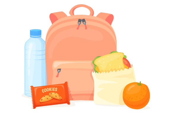 A Designer's Take on the Backpack and Lunch Bag Cartoon